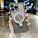 iPhone 14 Pro Space Gradient Glitter MagSafe Holder Phone Case with Lens Film - Silver