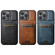 iPhone 14 Pro Suteni H02 Leather Wallet Stand Back Phone Case - Brown
