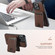 iPhone 14 Pro Suteni H18 Cross Grain MagSafe Wallet Leather Phone Case - Brown