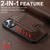 iPhone 14 Pro Suteni H18 Cross Grain MagSafe Wallet Leather Phone Case - Brown