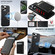 iPhone 14 Pro Suteni H19 Litchi Grain 2-in-1 MagSafe Removable Card Box Back Phone Case - Black