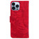 iPhone 14 Pro Tiger Embossing Pattern Leather Phone Case - Red