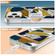 iPhone 14 Pro Translucent Electroplating Flower Phone Case - Banana Leaf