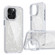 iPhone 14 Pro Two-color Glitter Powder Lens Holder Magsafe Phone Case - White