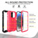 iPhone 14 Pro Two-color Ring Holder Phone Case - Black + Rose Red