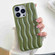 iPhone 14 Pro Varnishing 3D Water Wave Texture Phone Case - Olive Green