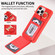 iPhone 14 Pro Vertical Card Bag Ring Holder Phone Case with Dual Lanyard - Red