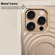 iPhone 14 Pro Wave Texture Liquid Silicone Titanium MagSafe Phone Case - Grey