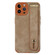 iPhone 14 Pro Wrist Strap TPU Leather Phone Case - Brown