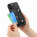 iPhone 14 Pro Wristband Kickstand Card Wallet Back Cover Phone Case with Tool Knife - Black