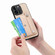 iPhone 14 Pro Wristband Kickstand Card Wallet Back Cover Phone Case with Tool Knife - Khaki