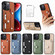iPhone 14 Pro Wristband Kickstand Card Wallet Back Cover Phone Case with Tool Knife - Khaki