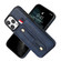 iPhone 14 Pro Wristband Kickstand Wallet Leather Phone Case - Blue