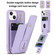 iPhone 14 Pro Wristband Vertical Flip Wallet Back Cover Phone Case - Purple