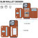 iPhone 14 Pro YM006 Skin Feel Zipper Card Bag Phone Case with Dual Lanyard - Brown