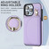 iPhone 14 Pro YM007 Ring Holder Card Bag Skin Feel Phone Case - Purple