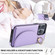 iPhone 14 Pro YM007 Ring Holder Card Bag Skin Feel Phone Case - Purple