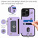 iPhone 14 Pro Zipper Card Slots RFID Phone Case - Purple