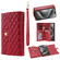 iPhone 14 Pro Zipper Multi-Card Wallet Rhombic Leather Phone Case - Red