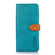 KHAZNEH Dual-color Cowhide Texture Flip Leather Phone Case iPhone 14 Pro - Blue