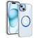 iPhone 14 Plus / 15 Plus Ice Feel HD Transparent MagSafe PC Full Coverage Phone Case - Blue
