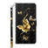 iPhone 14 Plus 3D Painted Leather Phone Case - Golden Swallow Butterfly