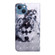 iPhone 14 Plus 3D Painting Pattern Coloured Drawing Leather Phone Case - Husky