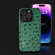 iPhone 14 Plus ABEEL Genuine Leather Ostrich Texture Phone Case - Green