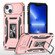 iPhone 14 Plus Armor PC + TPU Camera Shield Phone Case - Rose Gold