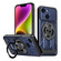 iPhone 14 Plus Armor Rotating Holder MagSafe Phone Case - Blue