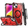 iPhone 14 Plus Armor Series Holder Phone Case with Back Clip - Red
