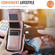 iPhone 14 Plus AutSpace A12 MagSafe Magnetic RFID Card Bag Phone Case - Rose Gold