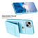 iPhone 14 Plus BF28 Frosted Card Bag Phone Case with Holder - Blue
