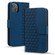 iPhone 14 Plus Business Diamond Buckle Leather Phone Case with Lanyard - Royal Blue