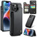 iPhone 14 Plus CaseMe C22 Card Slots Holder RFID Anti-theft Phone Case - Black