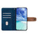 iPhone 14 Plus Color Stitching Skin Feel Leather RFID Blocking Phone Case - Blue