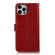 iPhone 14 Plus Crocodile Top Layer Cowhide Leather Phone Case - Red