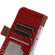 iPhone 14 Plus Crocodile Top Layer Cowhide Leather Phone Case - Red