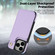 iPhone 14 Plus Crossbody Dual-Buckle Wallet Back Leather Phone Case - Light Purple