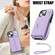 iPhone 14 Plus Crossbody Rhombic Horizontal Wallet Leather Phone Case - Purple