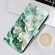 iPhone 14 Plus Crystal Texture Colored Drawing Leather Phone Case - Jade Flowers