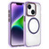 iPhone 14 Plus Crystal TPU Hybrid PC MagSafe Phone Case - Transparent Purple