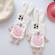 iPhone 14 Plus Cute Bucktooth Rabbit Plush TPU Phone Case - Beige