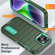 iPhone 14 Plus Defender Gen2 Rugged PC + Silicone Phone Case with Holder - Dark Green+Cyan