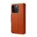 iPhone 14 Plus Denior Cowhide Texture Wallet Style Leather Phone Case - Brown