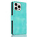 iPhone 14 Plus Dreamy Butterfly Love Flower Embossed Leather Phone Case - Green