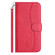 iPhone 14 Plus Dual-Folded S-shape Leather Phone Case - Rose Red