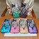 iPhone 14 Plus Dual-Love Feather Gradient Glitter Magsafe TPU Phone Case - Purple