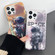 iPhone 14 Plus Dual-side IMD Astronaut Frosted Phone Case - Gradient Orange