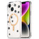 iPhone 14 Plus Dual-side Laminating IMD MagSafe Phone Case - Black and White Daisy